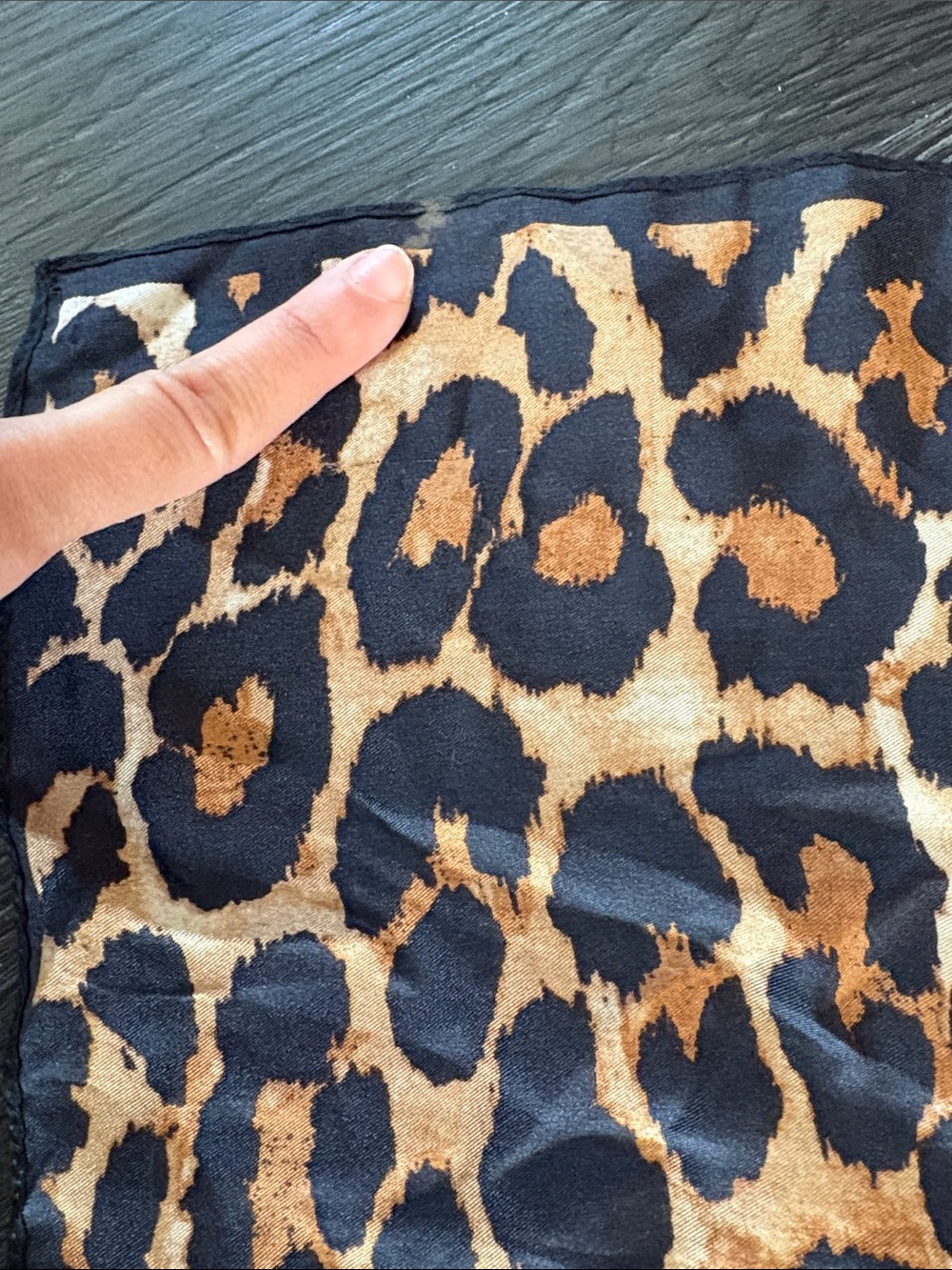 COACH silk cheetah animal print square scarf - Picture 5 of 5
